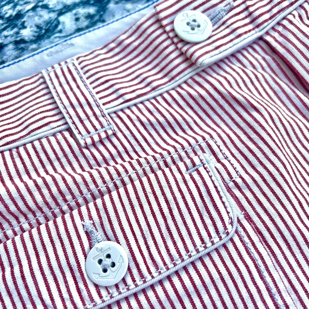 Polo Jeans Company Ralph Lauren Red and White Striped Shorts - Size 6